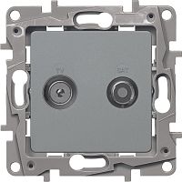 Розетка TV+SAT Оконечная без рамки Legrand Etika 1-м. алюминий картинка